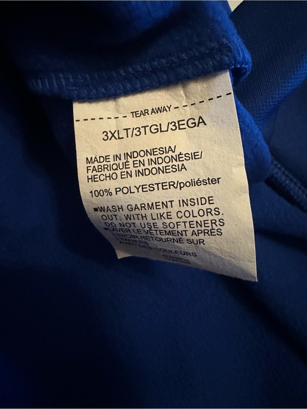 Under Armour Royal Blue Pullover Hoodie with Black Logo - Picture 7 of 7